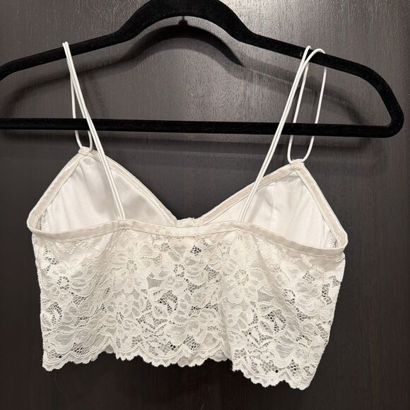 Sexy Bozzolo Corset-Style Bralette White Lace Padded Wireless Small - Picture 5 of 6